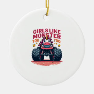 Décoration En Céramique Les Filles Aiment Les Camions Monstres Aussi Vinta