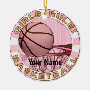 Décoration En Céramique Les filles règnent sur le basket-ball