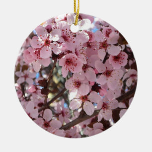 Décoration En Céramique Les fleurs roses sur l'arbre à fleurs ornemental