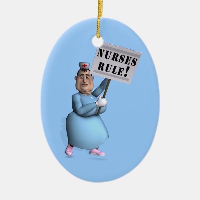 Décoration En Céramique Les infirmières ! (Devant)