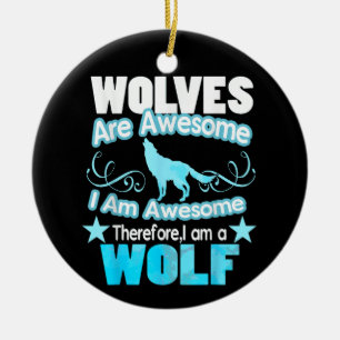 Décoration En Céramique Les loups sont géniaux Je suis génial Drôle de lou