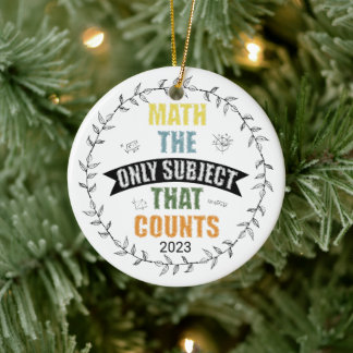 Décoration En Céramique Les Maths Le Seul Sujet Qui Compte Un Enseignant P