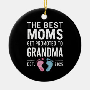 Décoration En Céramique Les meilleures mamans sont promues grand-mère Ét 2