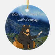 Les ours s'amusent plus en Camping sur un
