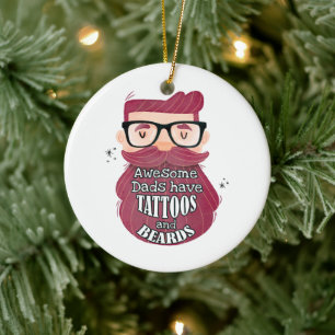 Décoration En Céramique Les papas géniaux ont des tatouages et des ours