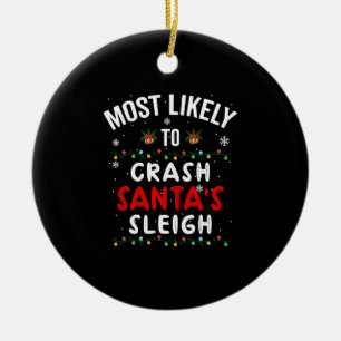 Décoration En Céramique Les Plus Susceptibles D'Écraser Père Noël Sleigh,