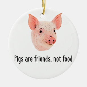 Décoration En Céramique Les porcs sont des amis, pas conception de