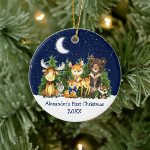 Décoration En Céramique Les premiers animaux de Noël du bébé Cerf Ciel 