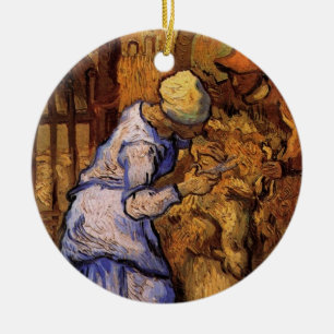 Décoration En Céramique Les Tondeurs de moutons (d'après Millet) par Vince