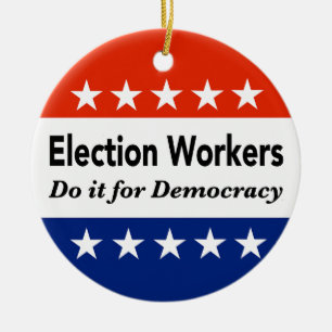 Décoration En Céramique Les Travailleurs Électoraux Le Font Pour La Démocr