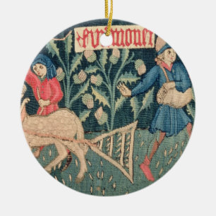 Décoration En Céramique Les travaux des mois, Alsace (tapisserie)		Vict