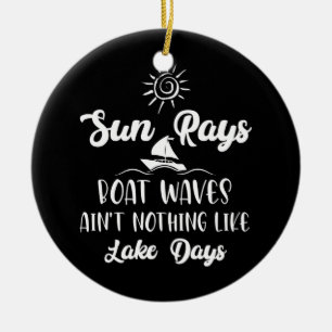 Décoration En Céramique Les vagues de bateaux Sun Rays n'ont rien à voir a