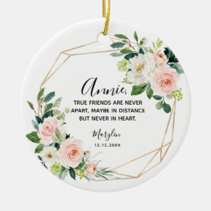 Décoration En Céramique Les vrais amis personnalisés ne sont jamais très