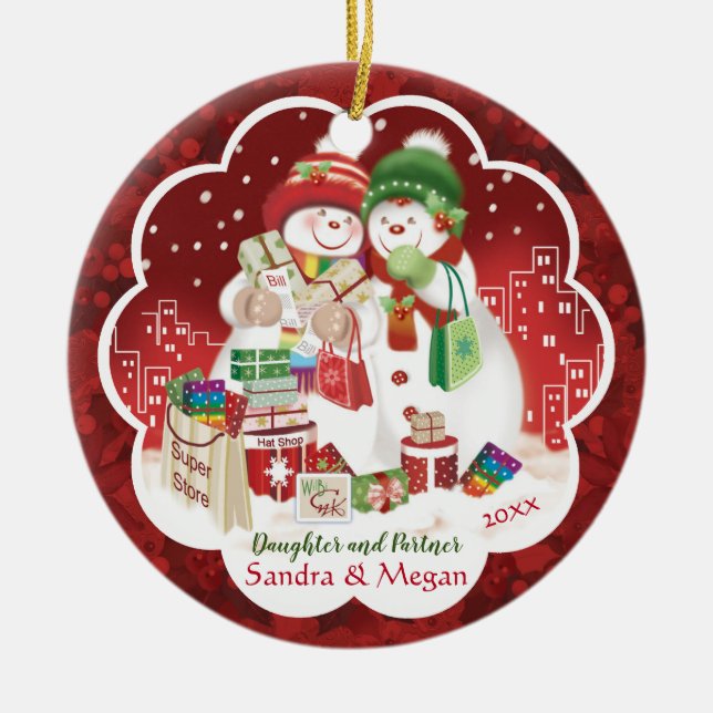 Décoration En Céramique Lesbienne, fille et associé, femmes mignonnes de (Devant)