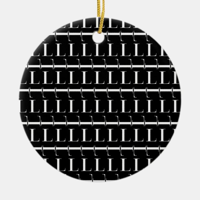 Décoration En Céramique Lettre initiale monogramme L (Devant)