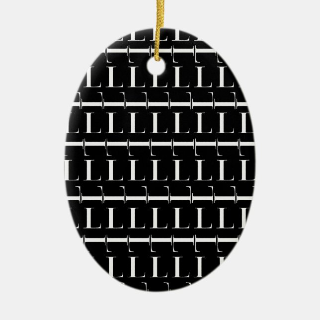 Décoration En Céramique Lettre initiale monogramme L (Devant)