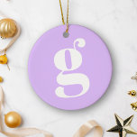 Décoration En Céramique LETTRE INITIALE MONOGRAPHIQUE MODÈLE PÂTEAU Lavand<br><div class="desc">Joli monogramme moderne avec la première lettre de votre choix,  en lavande pastel violet.</div>