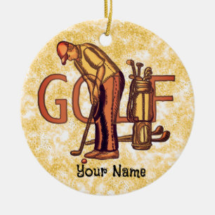 Décoration En Céramique Lettres de Golf Man