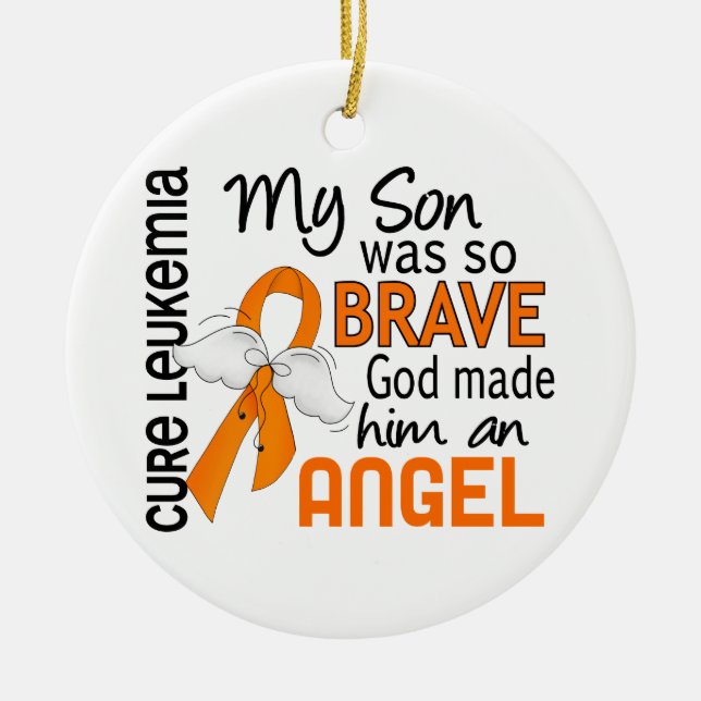 Décoration En Céramique Leucémie de fils de l'ange 2 (Devant)
