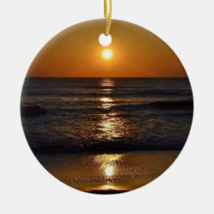 Décoration En Céramique Lever de soleil à la plage par Shirley Taylor