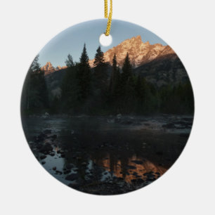 Décoration En Céramique Lever de soleil de Grand Teton à Cottonwood Creek
