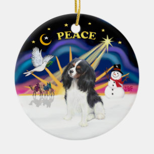 Décoration En Céramique Lever de soleil de Noël - Trois couleurs Cavalier