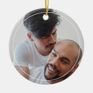 Décoration En Céramique LGBTQ Hommes Couple Gay Vieux Noël Photo