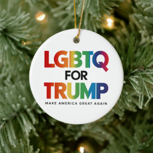 DÉCORATION EN CÉRAMIQUE LGBTQ POUR TRUMP GAY LESBIENNE POUR TRUMP 2024 