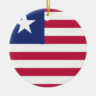 Décoration En Céramique Liberia Flag Emblem