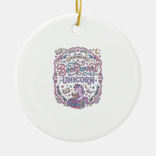 Décoration En Céramique Licorne Booktrovert Licorne Amusant Cadeau Mignon