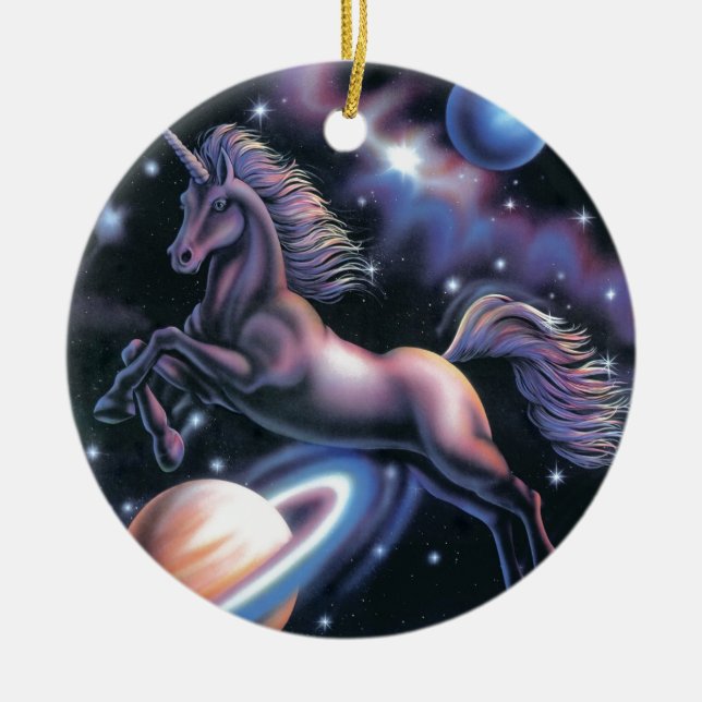 Décoration En Céramique Licorne céleste (Devant)