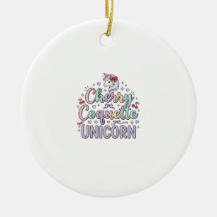 Décoration En Céramique Licorne Cherry Coquette Licorne Original Zazzle De