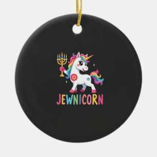 Décoration En Céramique Licorne de Hanouka Dabbing Jewnicorn Chanukah Juiv