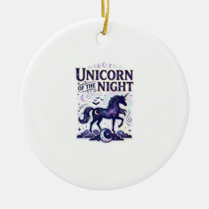 Décoration En Céramique Licorne de la conception graphique de nuit Zazzle