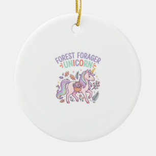 Décoration En Céramique Licorne Forest Forager Licorne Conception Graphiqu