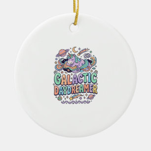 Décoration En Céramique Licorne Galactique Rêveuse Kawaii Autocollant et S