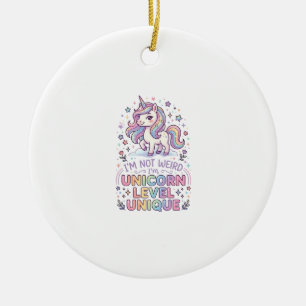 Décoration En Céramique Licorne Je ne suis pas bizarre, je suis Licorne Ni