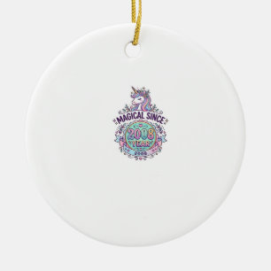 Décoration En Céramique Licorne Magique Depuis Année Graphisme Zazzle D
