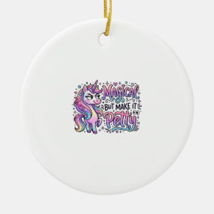 Décoration En Céramique Licorne Magique mais Faites-le avec Mesquinerie Id