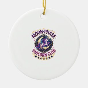 Décoration En Céramique Licorne Phase Lunaire Licorne Club Commercial T-Sh