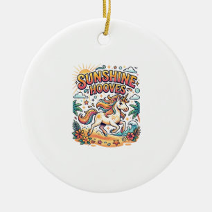 Décoration En Céramique Licorne Sunshine Hooves Autocollant Commercial et