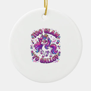 Décoration En Céramique Licorne Trop Glamour pour Galoper Impression sur D