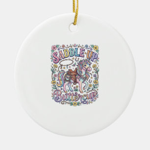 Décoration En Céramique Licou de licorne papillon coloré fond blanc