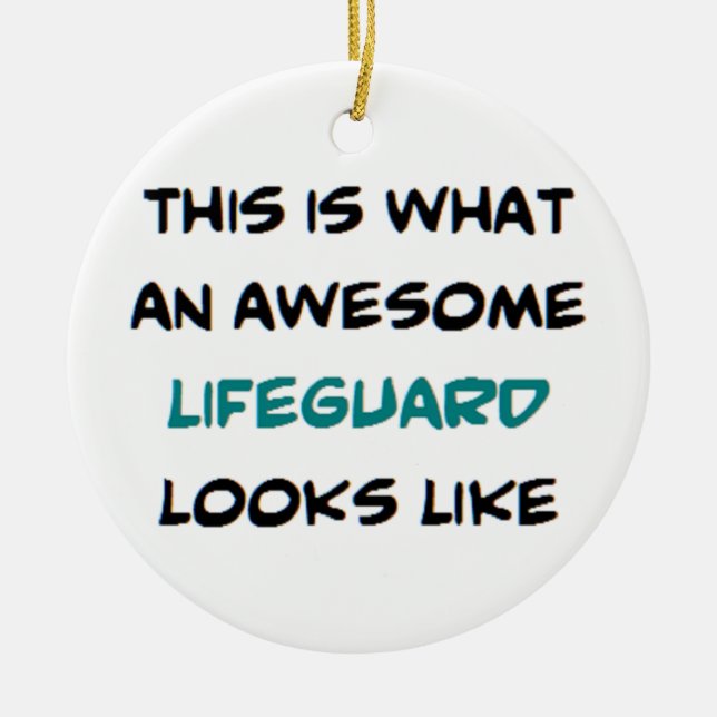 Décoration En Céramique lifeguard, awesome (Devant)