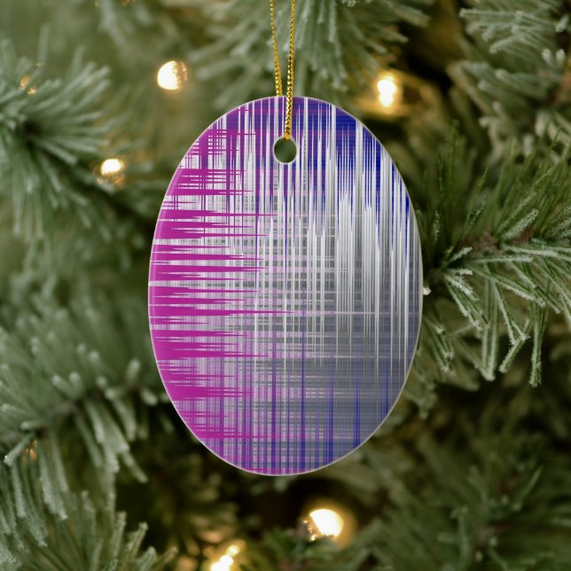 Décoration En Céramique lignes croisées (Arbre)