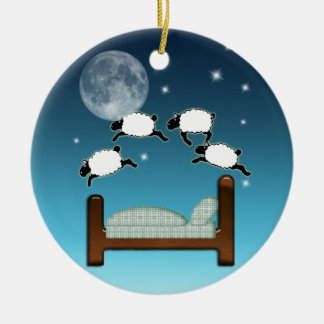 Décoration En Céramique Lit, ciel, et compte des moutons la nuit