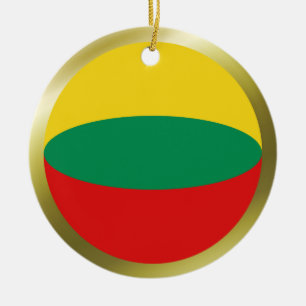 Décoration En Céramique Lithuania Flag Ornament