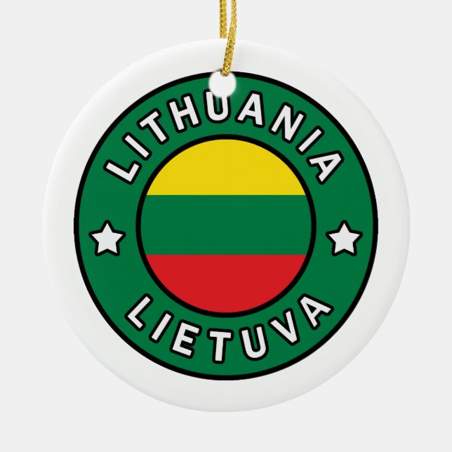 Décoration En Céramique Lithuania Lietuva (Devant)