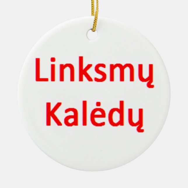 Décoration En Céramique lithuanian linksmy kaledy (Devant)