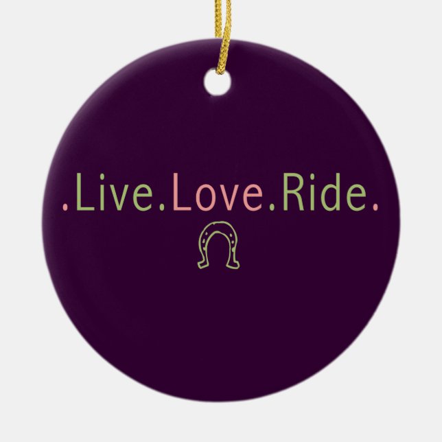 Décoration En Céramique Live Love Ride (Devant)